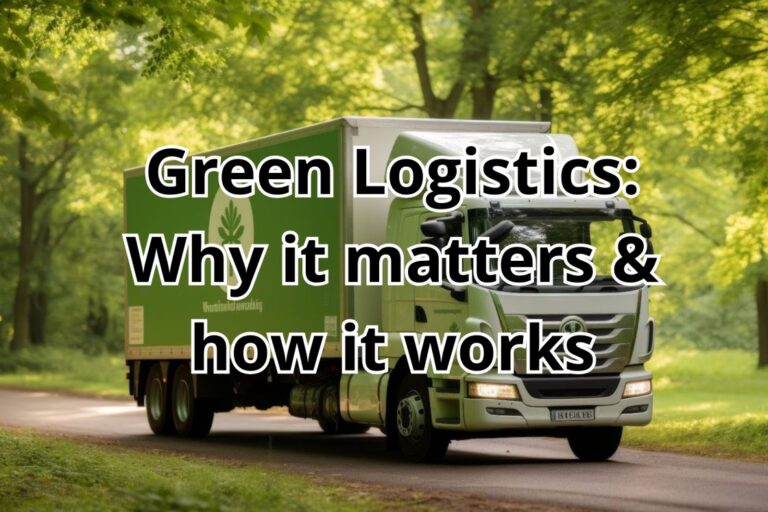 Eco-friendly logistics with electric delivery truck promoting sustainable transportation solutions