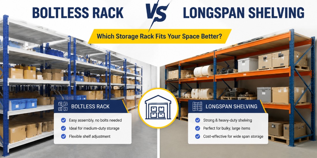 Boltless Rack vs Longspan Shelving